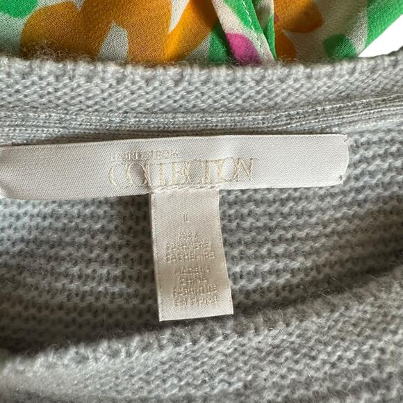 NORDSTROM Light Blue Cashmere Knit Pullover Sweater Women's Size Large - Picture 6 of 6